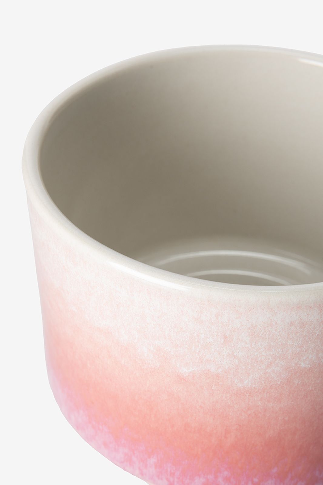 Roze keramische pot