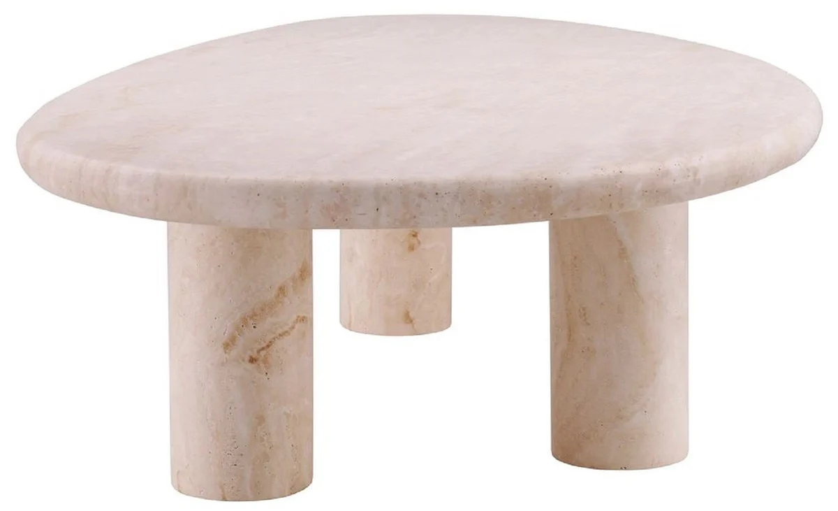 Luxury coffee table beige 148 x 77 x H. 35.5 cm - Travertine natural stone living room table - Living room furniture - Travertine furniture - Luxury furniture - Luxury furnishings