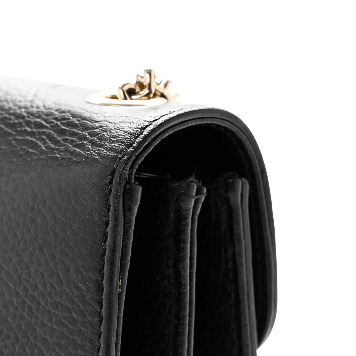 Dollar Calfskin Small Interlocking G Shoulder Bag Black - Top Club