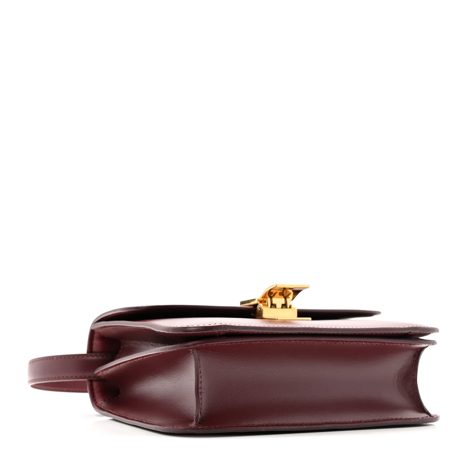 Liege Calfskin Teen Classic Box Flap Bag Burgundy - Top Club