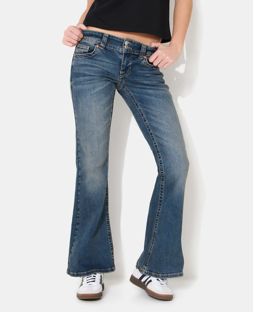 Pimkie Jean flare taille basse avec 2 boutons