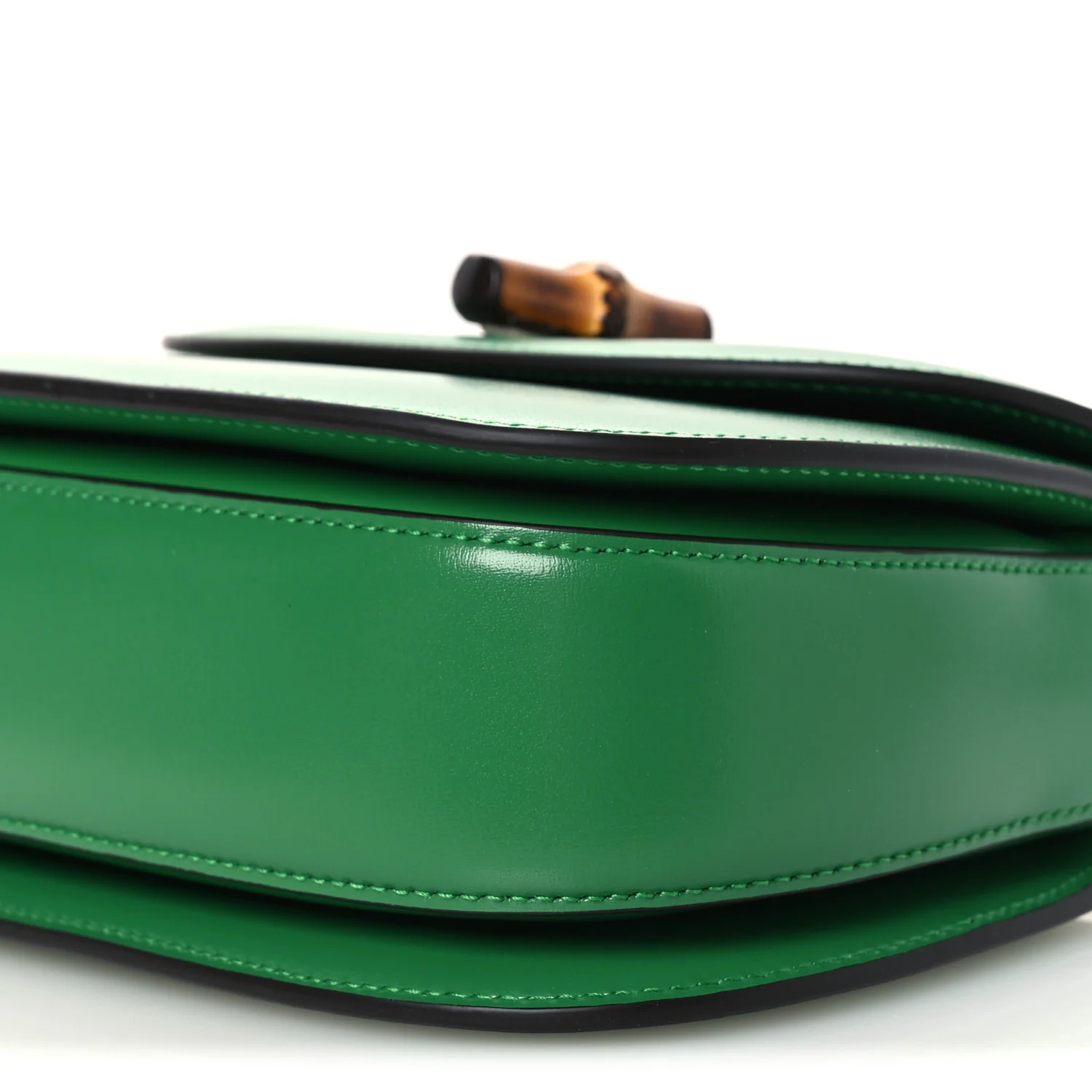 Boarded Dyana Lux Calfskin Web Small Bamboo 1947 Top Handle Bag Spring Green - Top Club