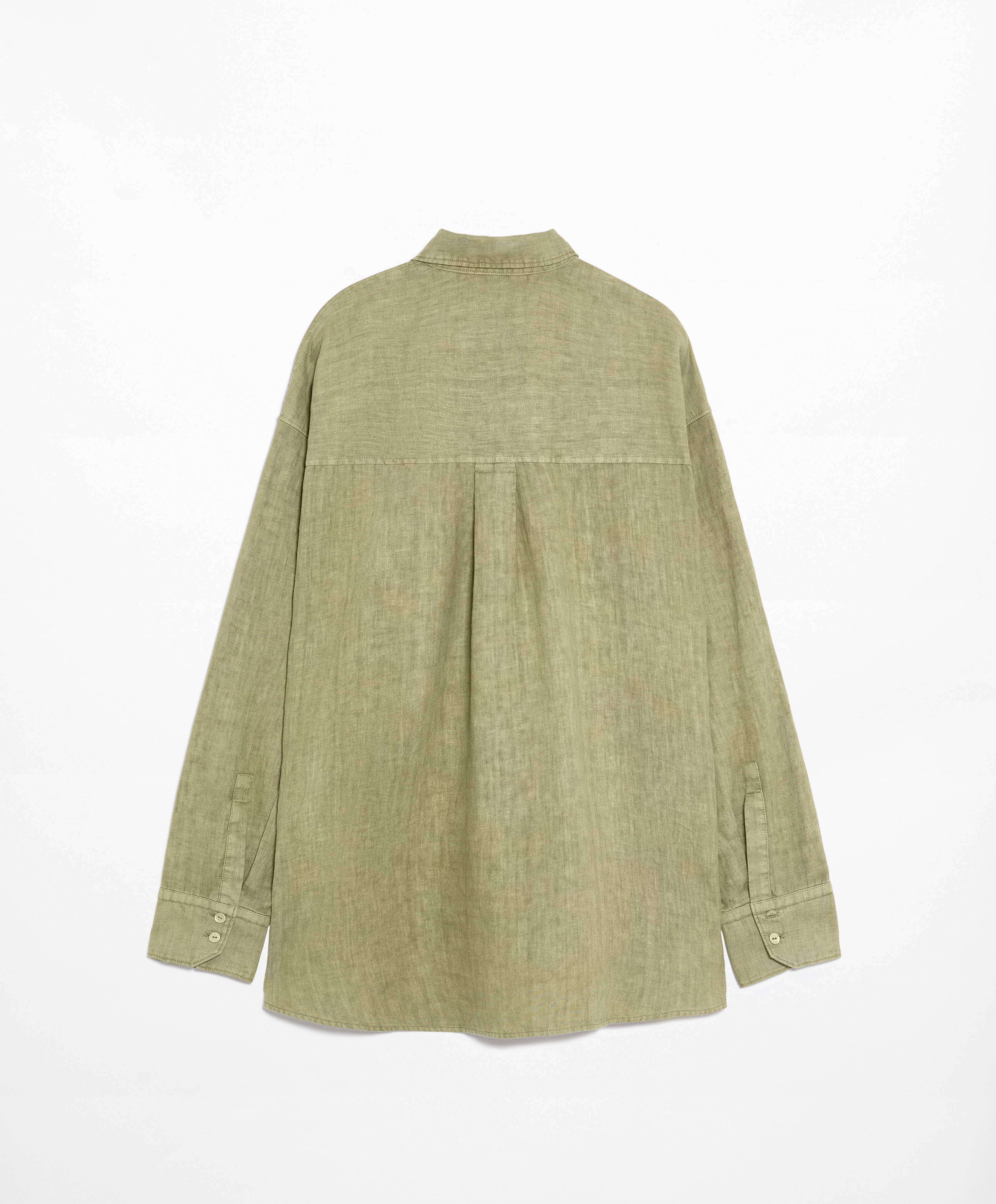 OYSHO 100% linen long-sleeved shirt