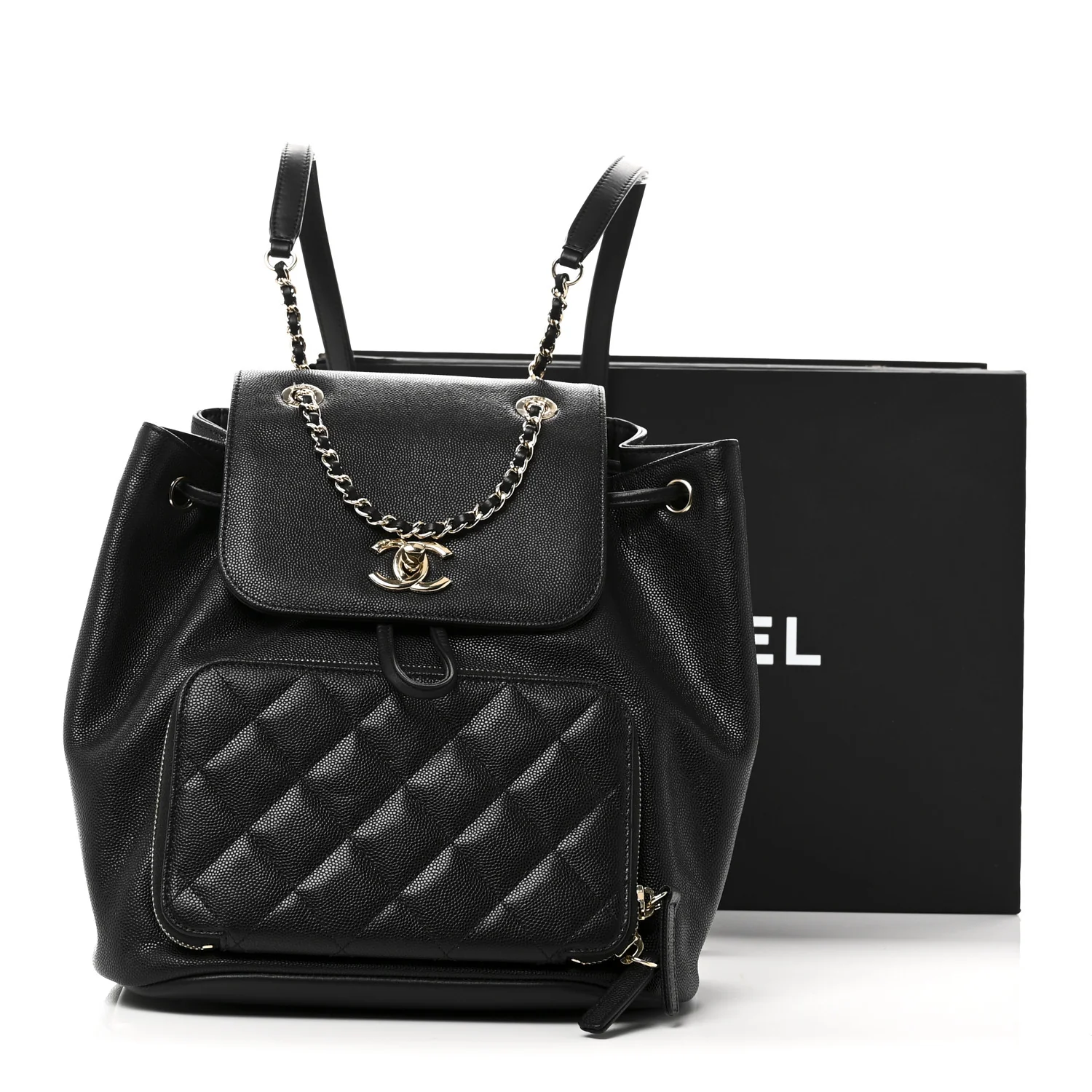 Caviar Quilted Business Affinity Backpack Black - Top Club