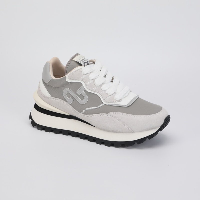 Gray Suede Leather Classic Running sneakers for Men