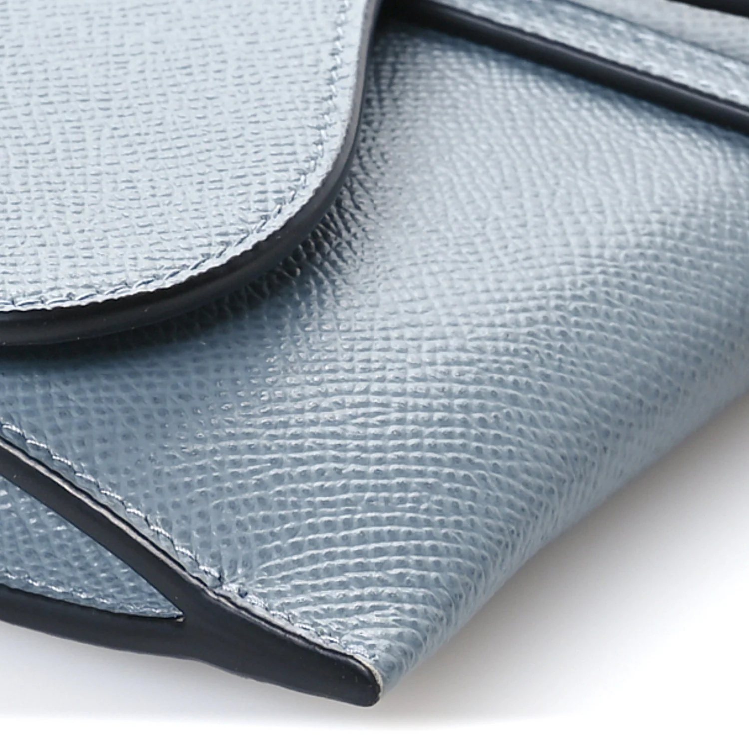 Grained Calfskin Saddle Chain Pouch Cloud Blue - Top Club