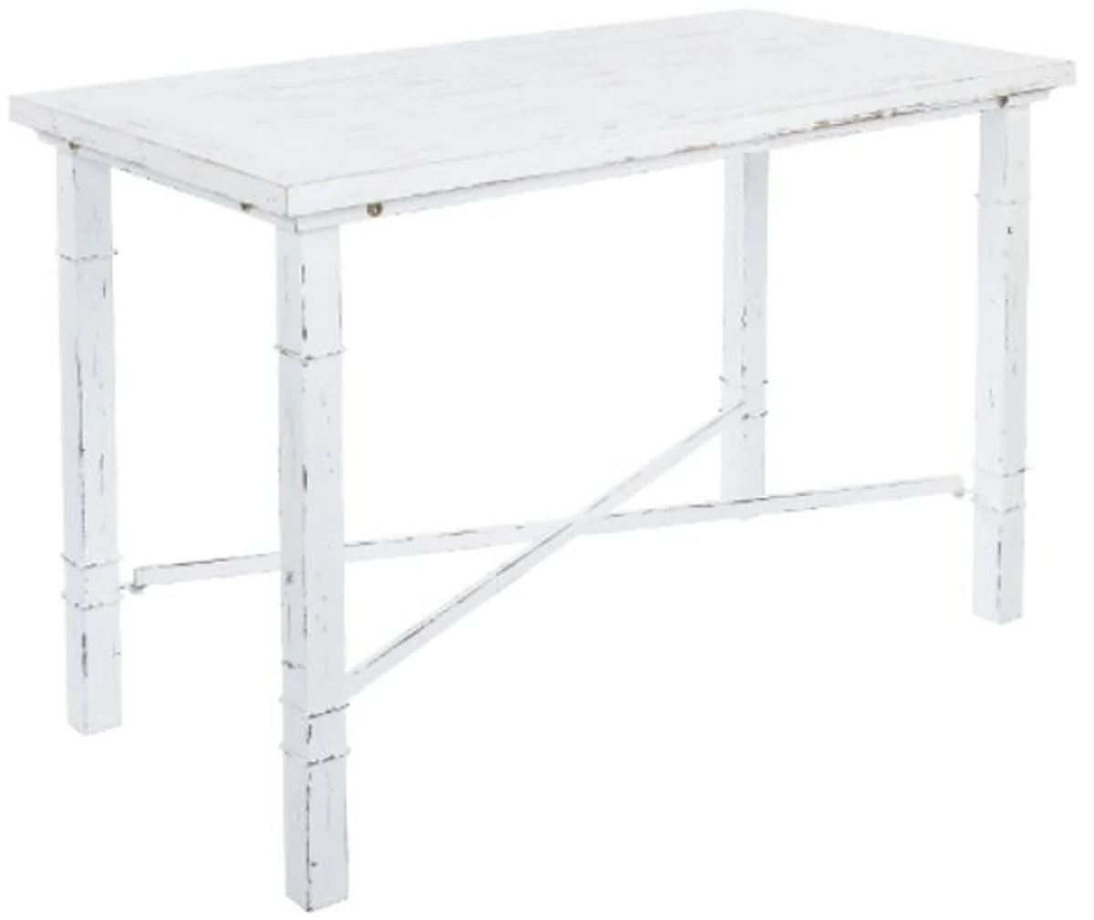 Country house style dining table antique white 120 x 60 x H. 80 cm - Small shabby chic dining room table