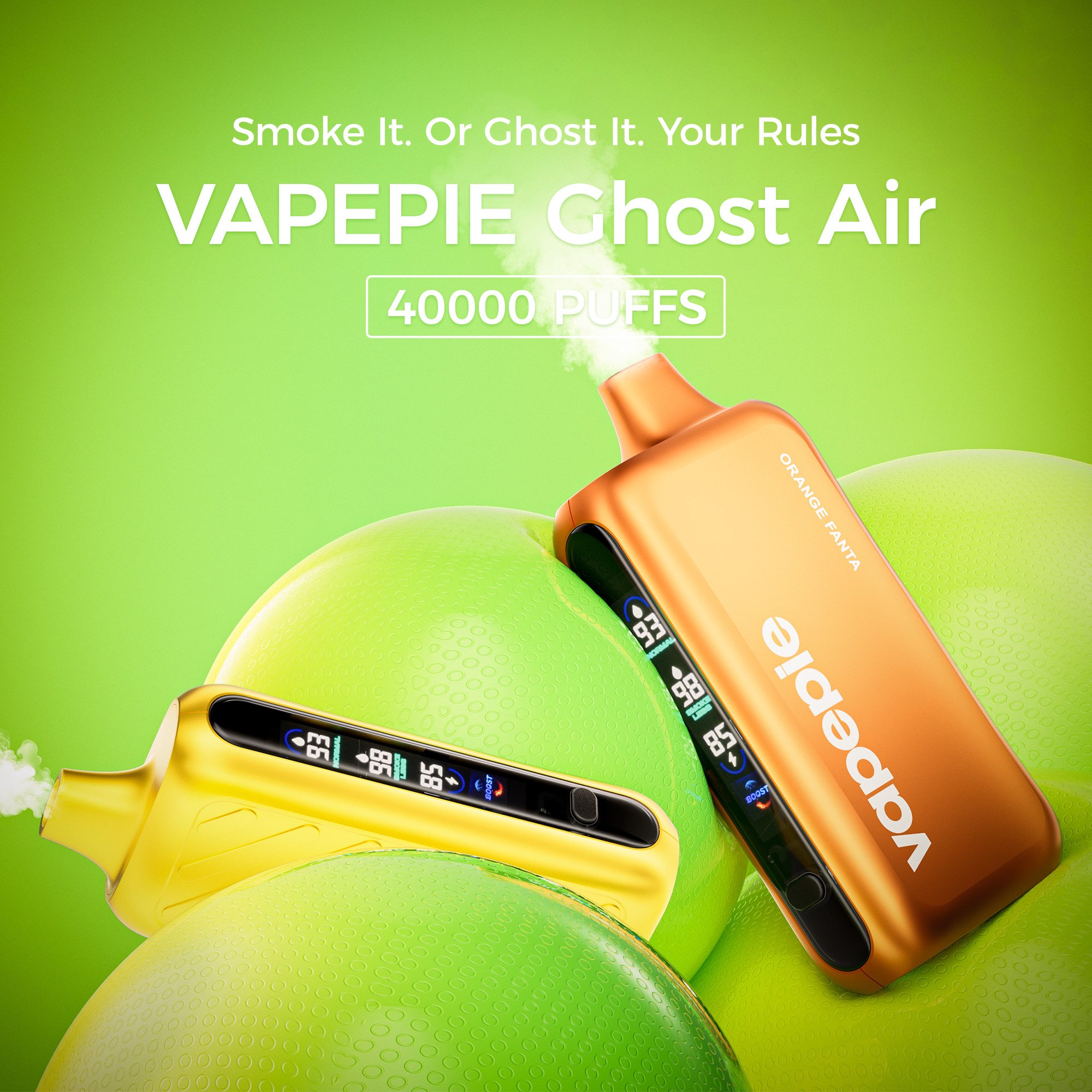 🌳VAPEPIE GHOST AIR 40 000 Potahů – Nejnovější design – možnost skrýt kouř
