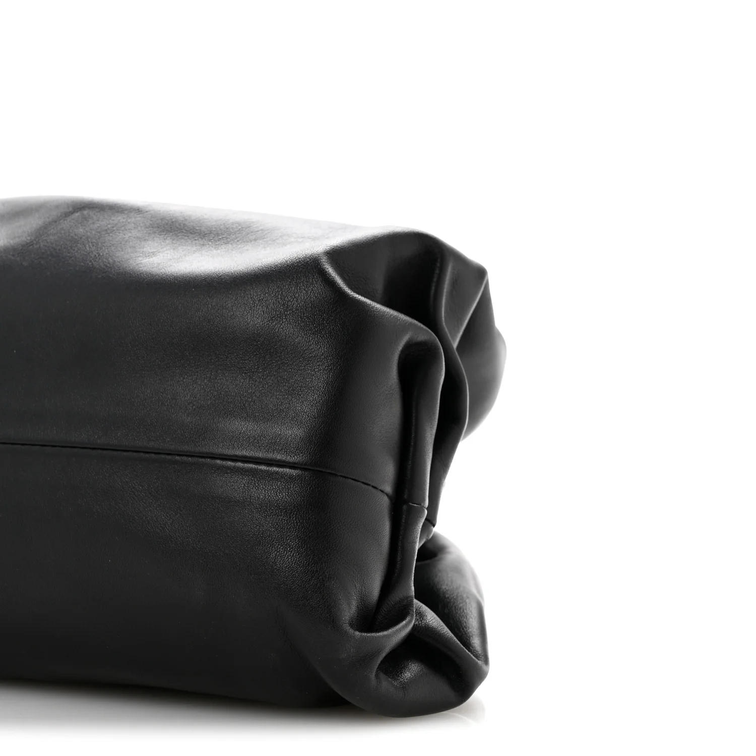 Smooth Butter Calf The Pouch Oversized Clutch Black - Top Club