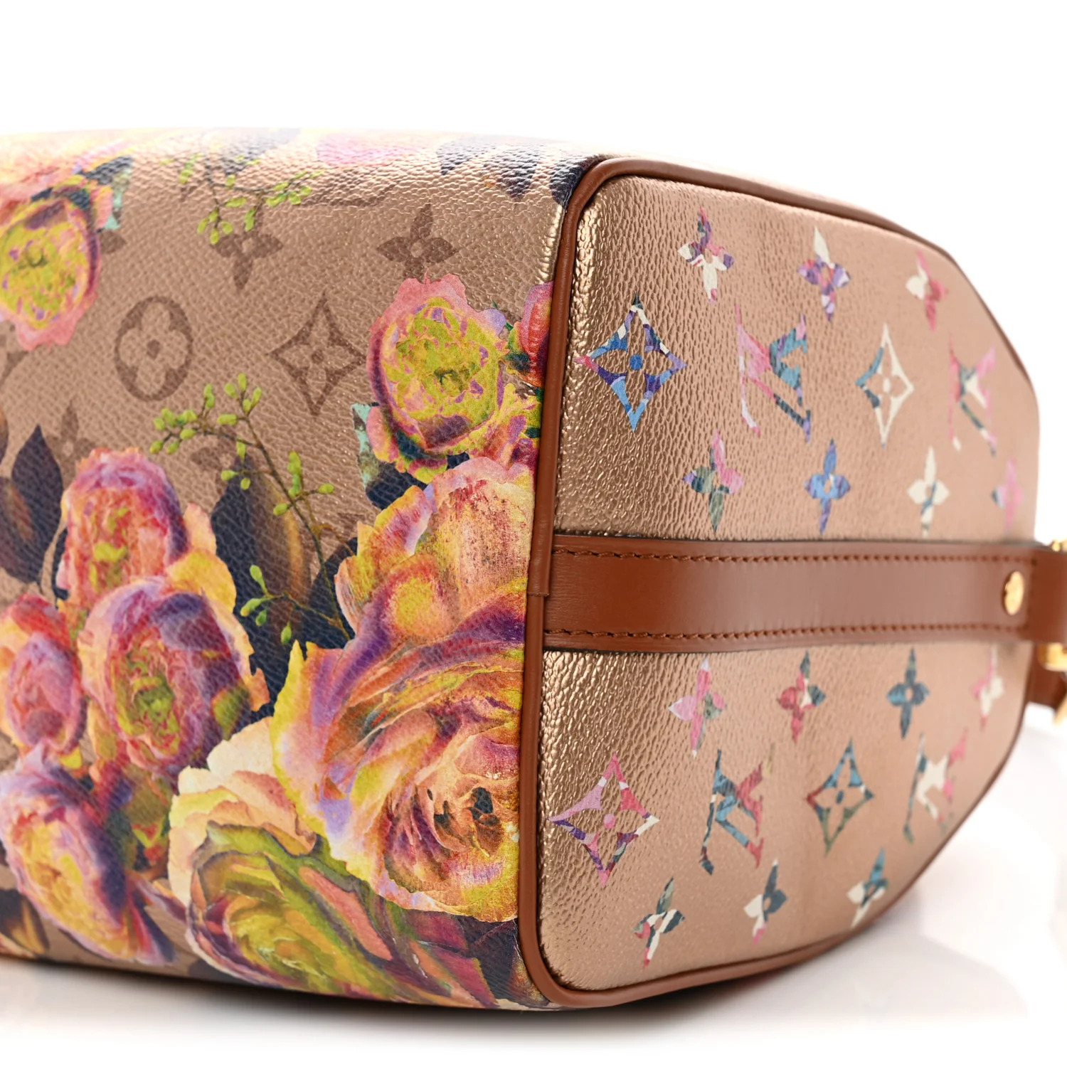 Metallic Monogram LV Garden Speedy Bandouliere 25 Gold - Top Club