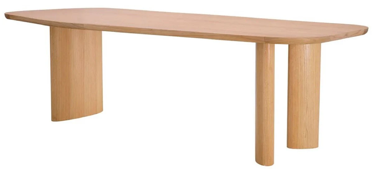 Luxury dining table natural colors 248 x 100 x H. 76.5 cm - Rectangular solid wood kitchen table - Dining room furniture - Kitchen furniture - Luxury furniture - Luxury furnishings - Luxury quality
