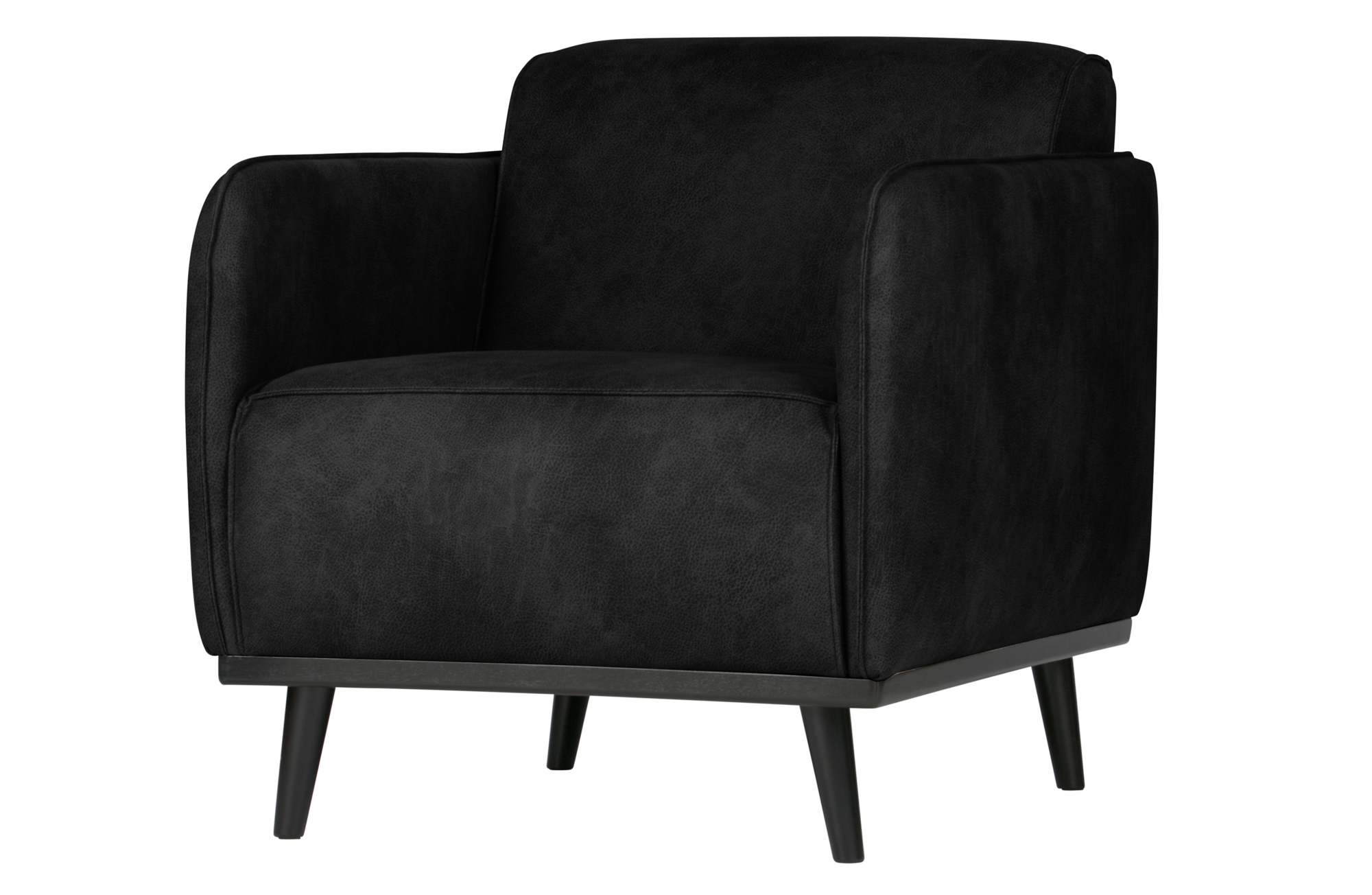 Fauteuil Statement met arm suedine - Zwart