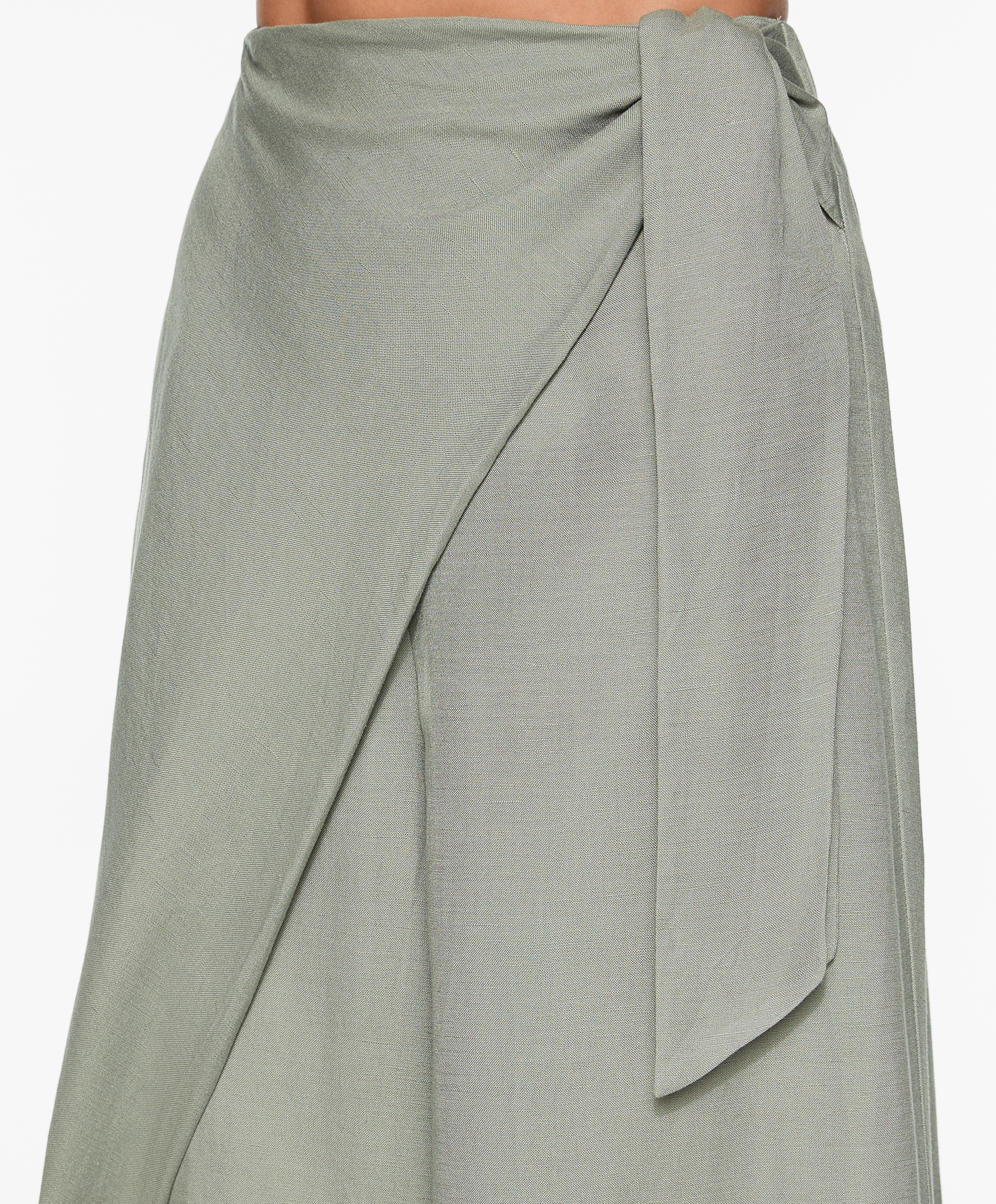 OYSHO Wrap trousers with linen