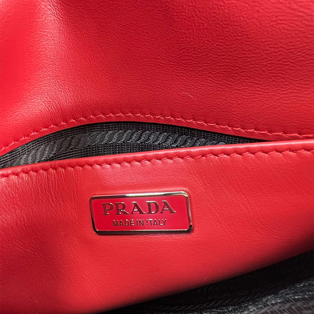 Small Prada Cleo brushed leather shoulder bag with flap - Top Club