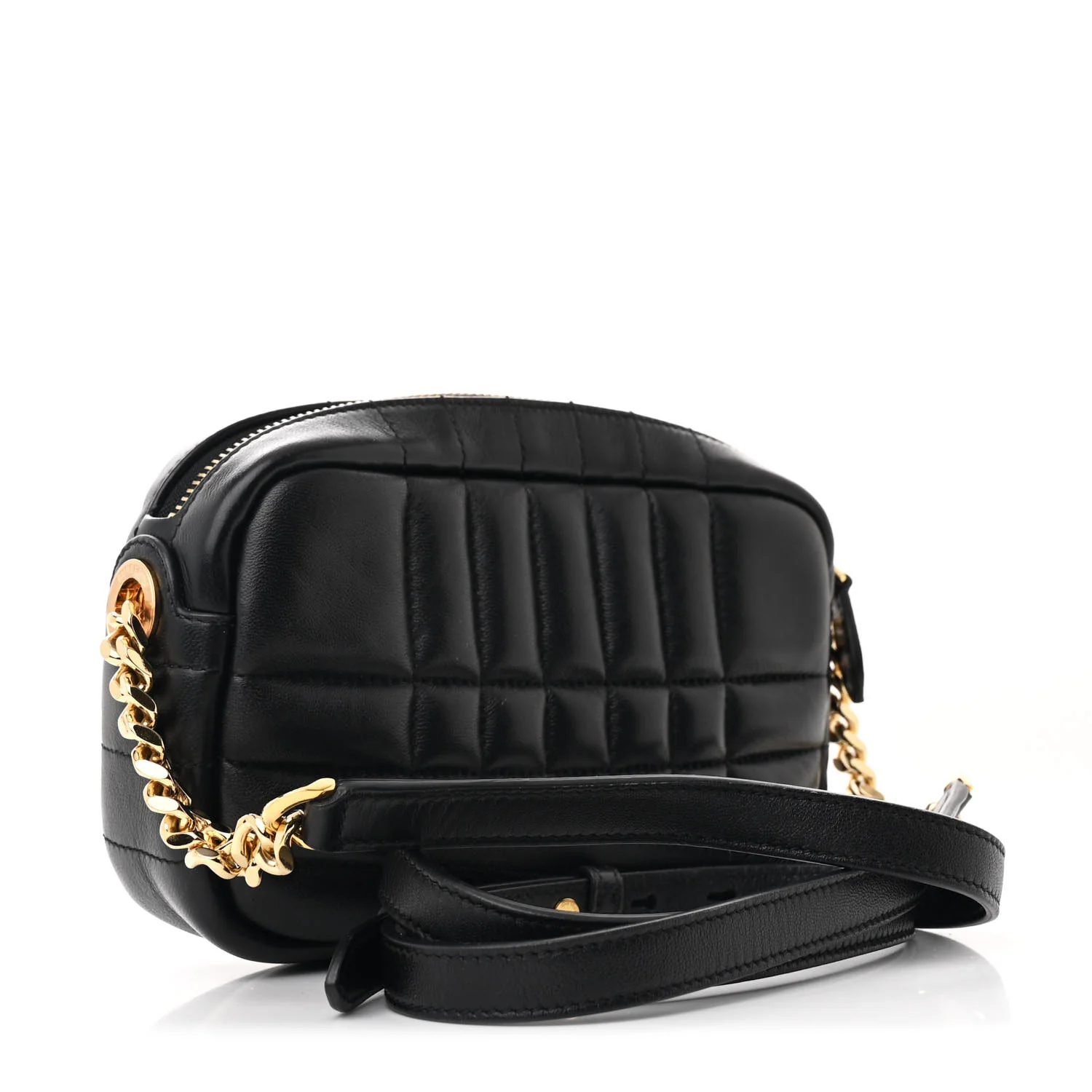 Calfskin Quilted Small Lola Camera Bag Black - Top Club
