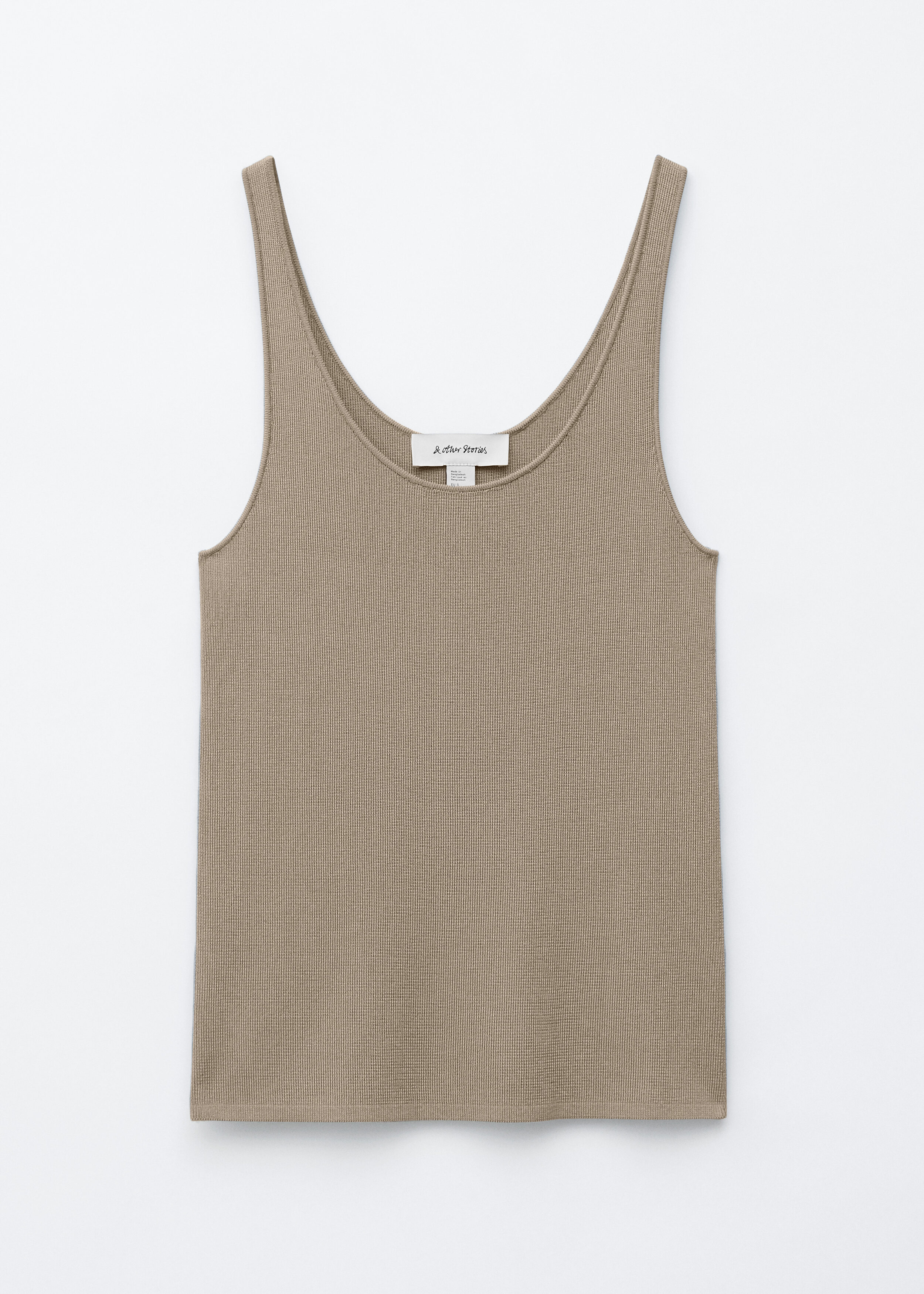 & Other Stories KNITTED SCOOP-NECK TANK TOP