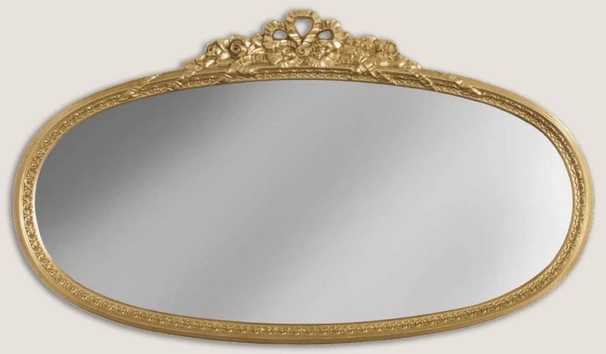 Luxury Baroque Wall Mirror Gold - Oval Mirror in Baroque Style - Baroque Living Room Mirror - Baroque Wardrobe Mirror - Baroque Furniture