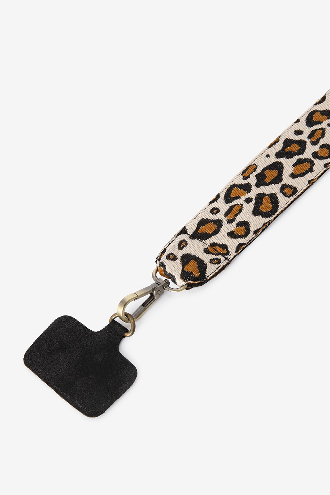 Lichtbruin telefoonkoord met leopard print