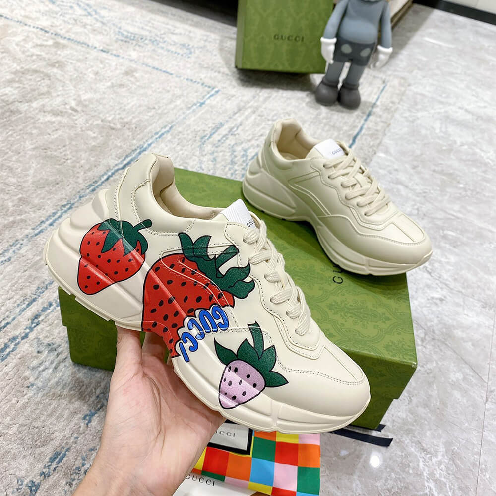 Gucci Strawberries Rhyton Sneaker - Top Club