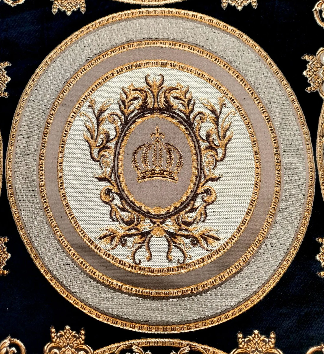 Harald Glööckler luxury decorative cushion Pompöös by black / cream / brown / gold - Glööckler cushion - designer decorative cushion - Harald Glööckler designer decorative accessories - luxury quality