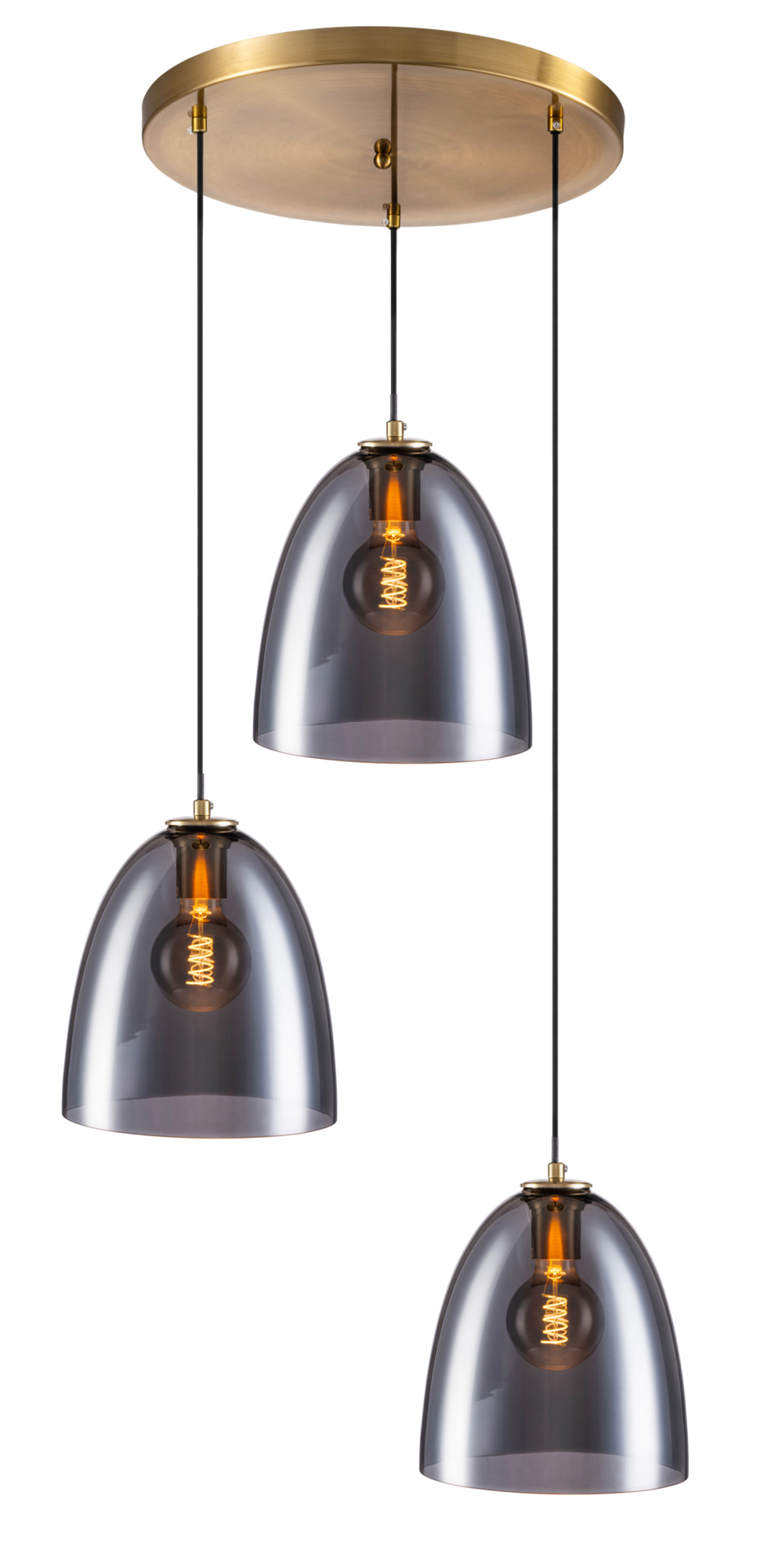 Hanglamp Marina 3 lichts rond bronze