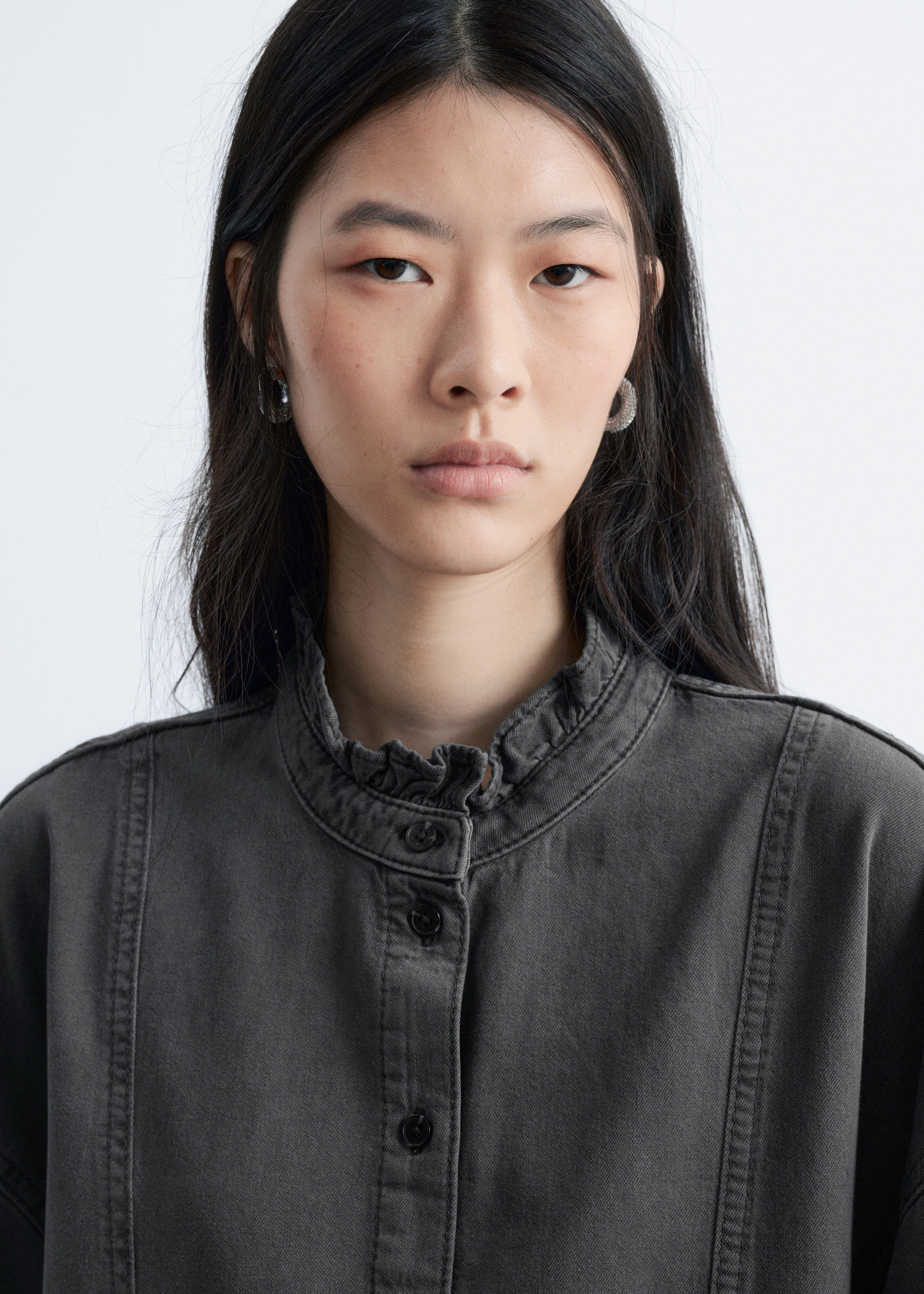 & Other Stories OVERSIZED DENIM BLOUSE