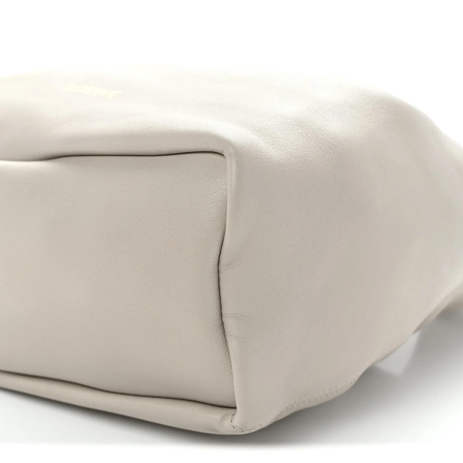 Buttery Nappa Lambskin Small Squeeze Bag Pearl Grey - Top Club