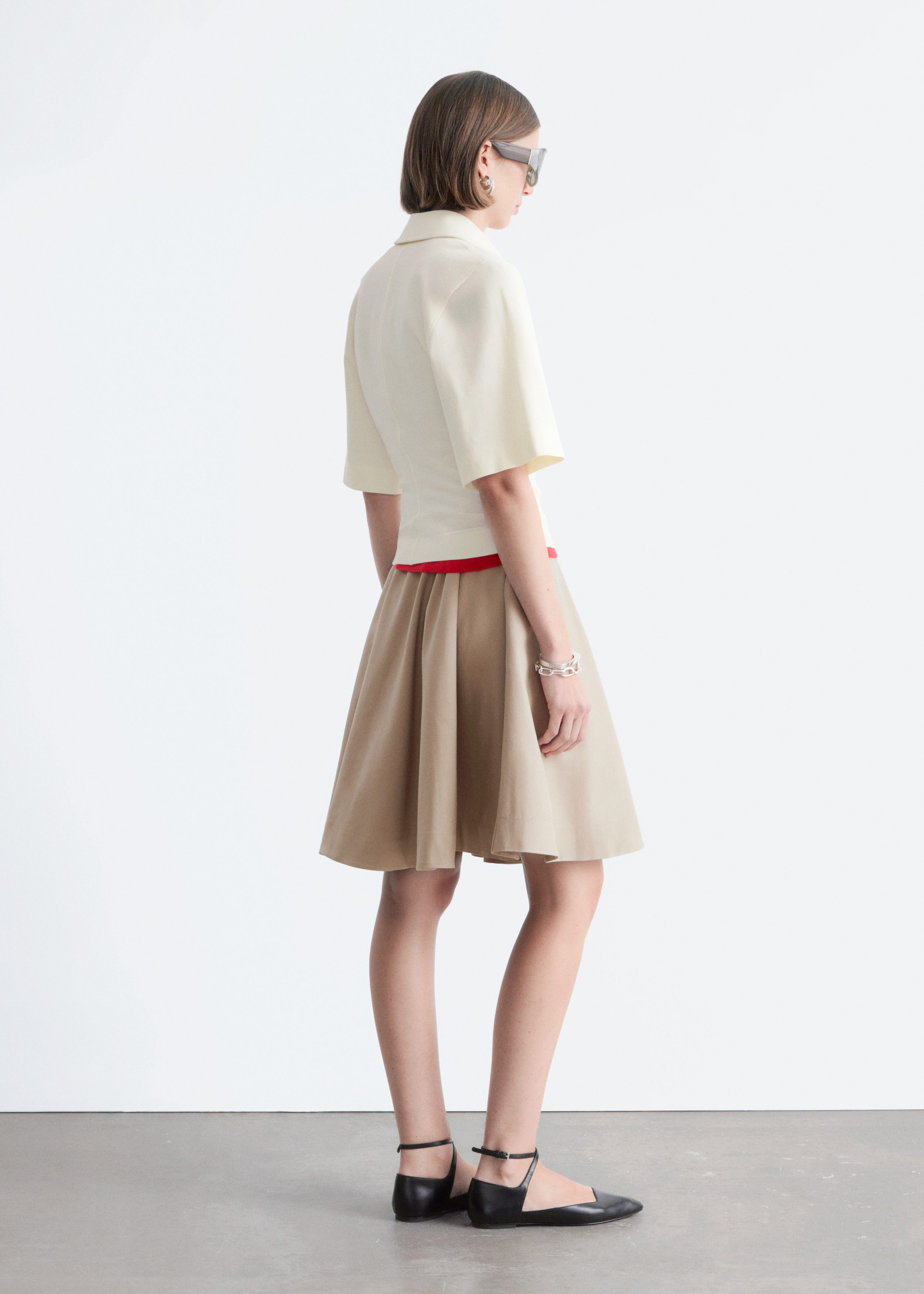 & Other Stories HALF-ZIP POLO TOP