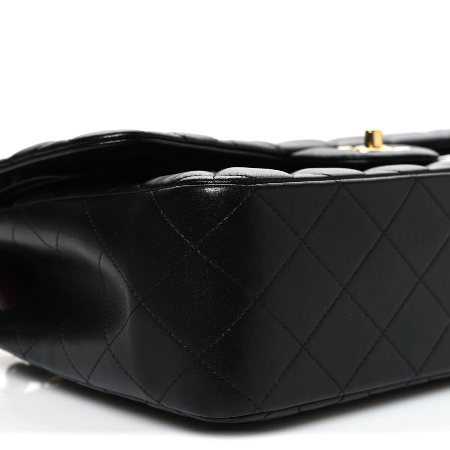 Lambskin Quilted Jumbo Double Flap Black - Top Club