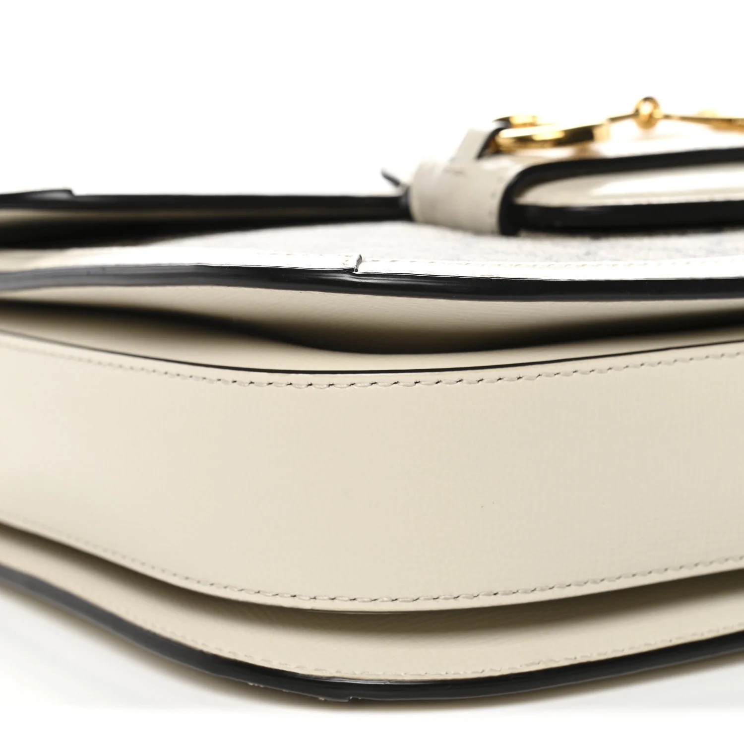 GG Supreme Monogram Horsebit 1955 Shoulder Bag Beige Mystic White - Top Club