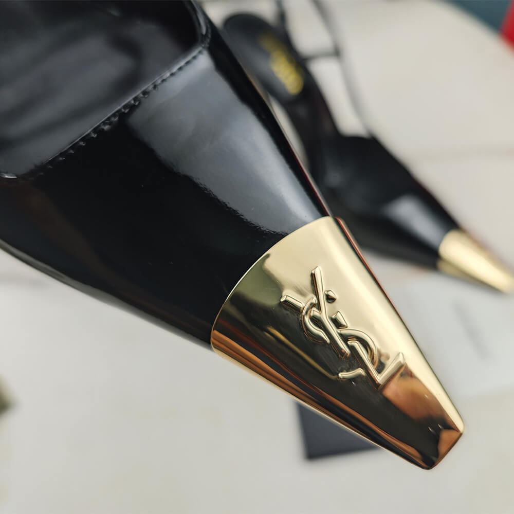 YSL Jeanne Slingback Pumps in Patent Leather - Top Club