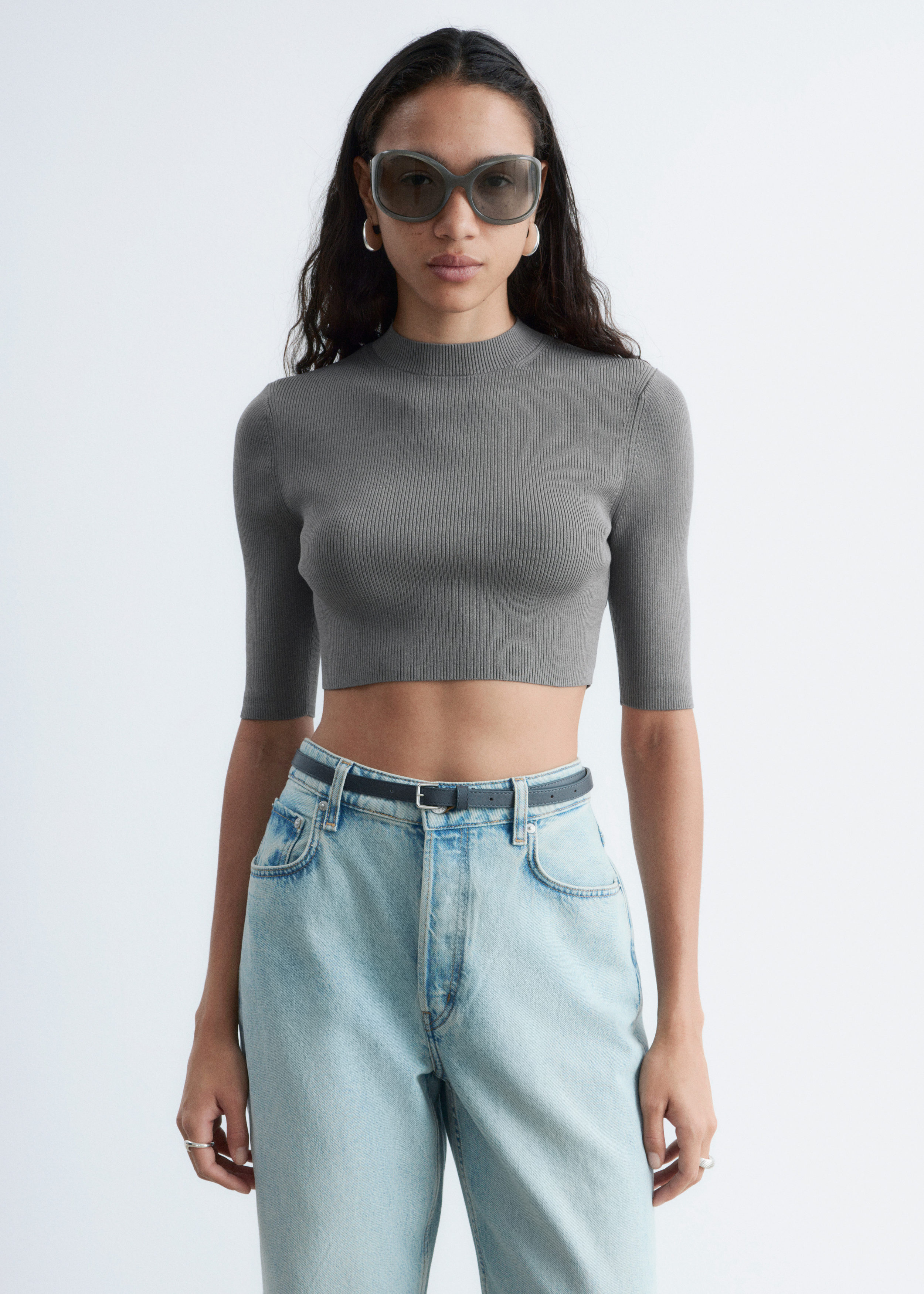 & Other Stories SLIM-FIT CROPPED T-SHIRT