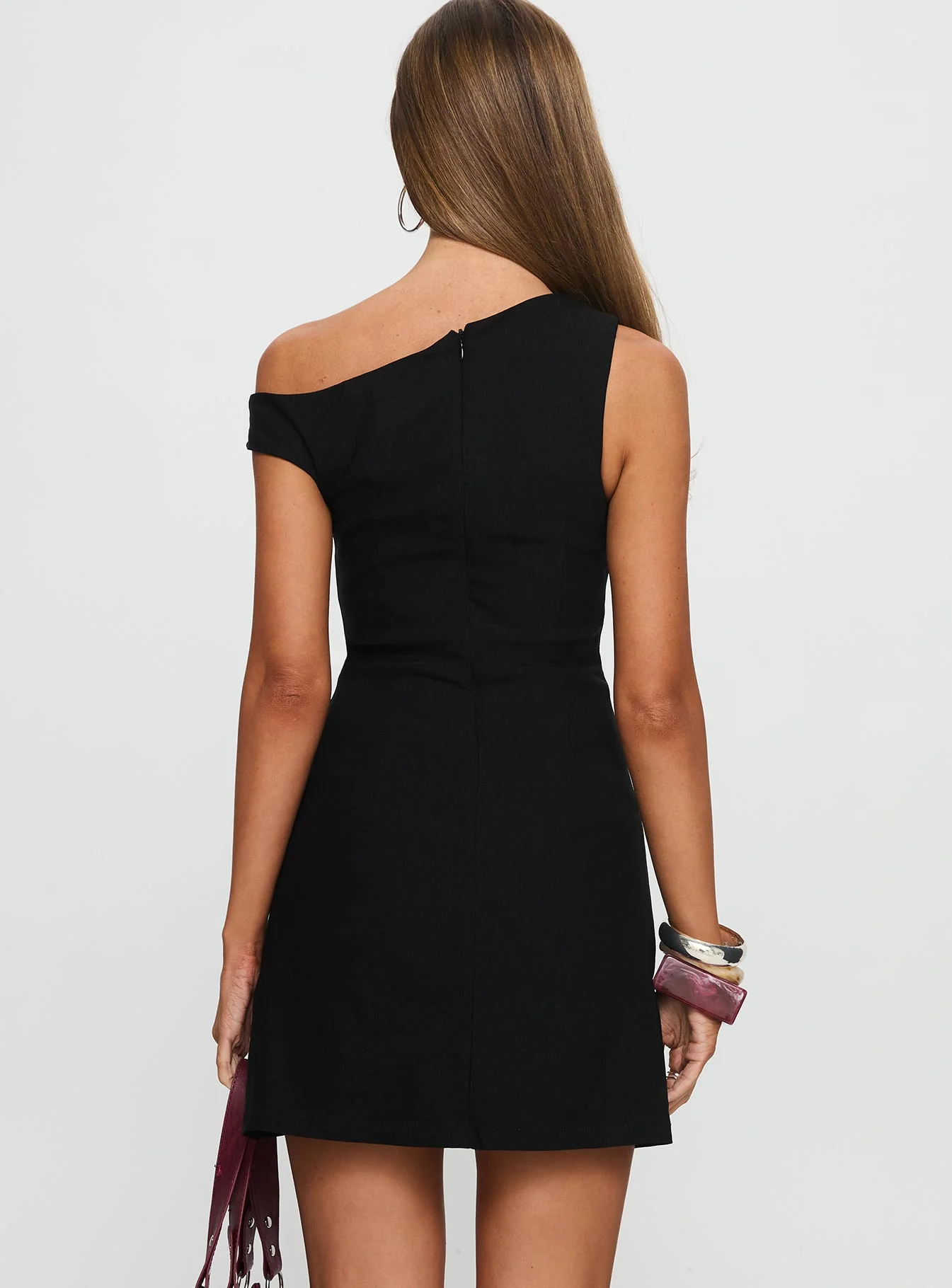 Assured One Shoulder Romper Black
