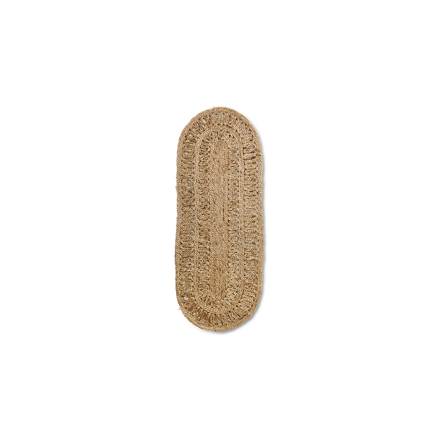 Vloerkleed Soleil jute oval 60x165 cm