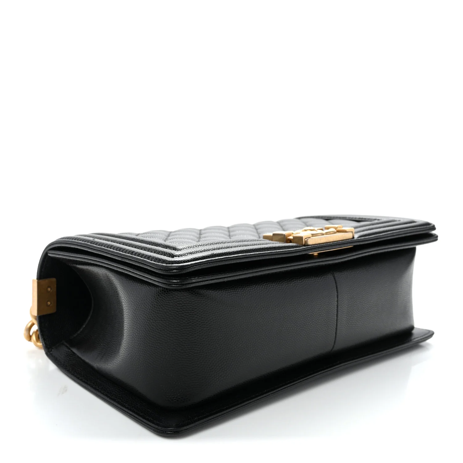 Caviar Quilted Medium Boy Flap Black - Top Club
