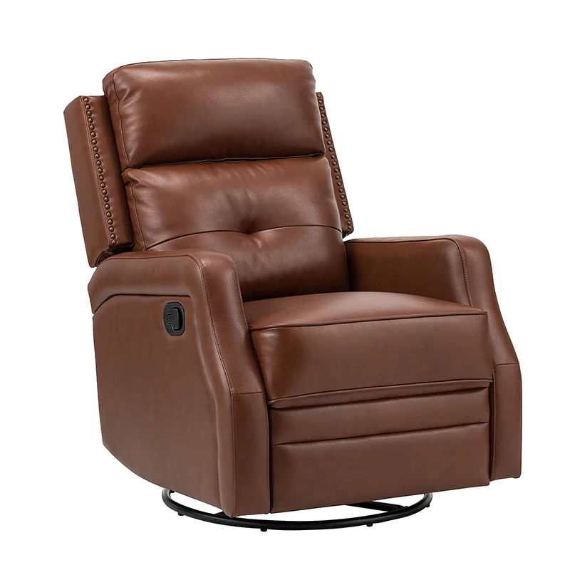 Benito 28.74" Wide Genuine Leather Swivel Rocker Recliner