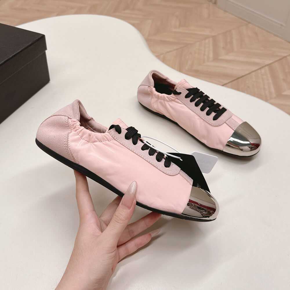 PRADA Collapse Re-Nylon and suede sneakers with metal toecap - Top Club