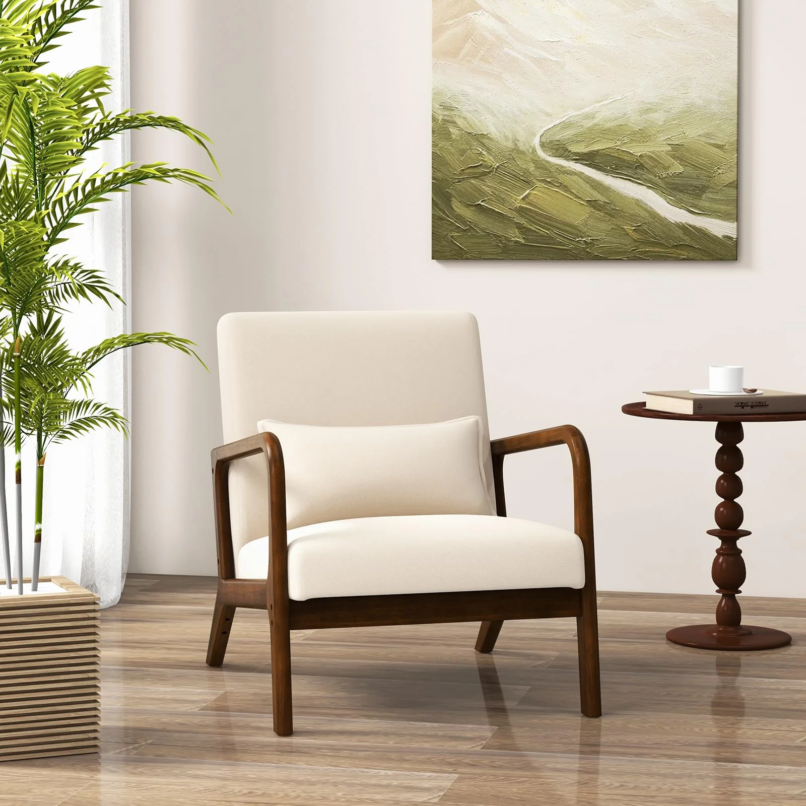 BEFOUNDLOVELY Modern Accent Chair with Pillow