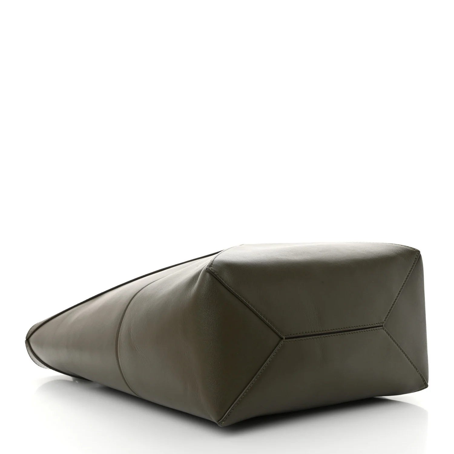 Shiny Calfskin Medium Puzzle Fold Tote Umber - Top Club