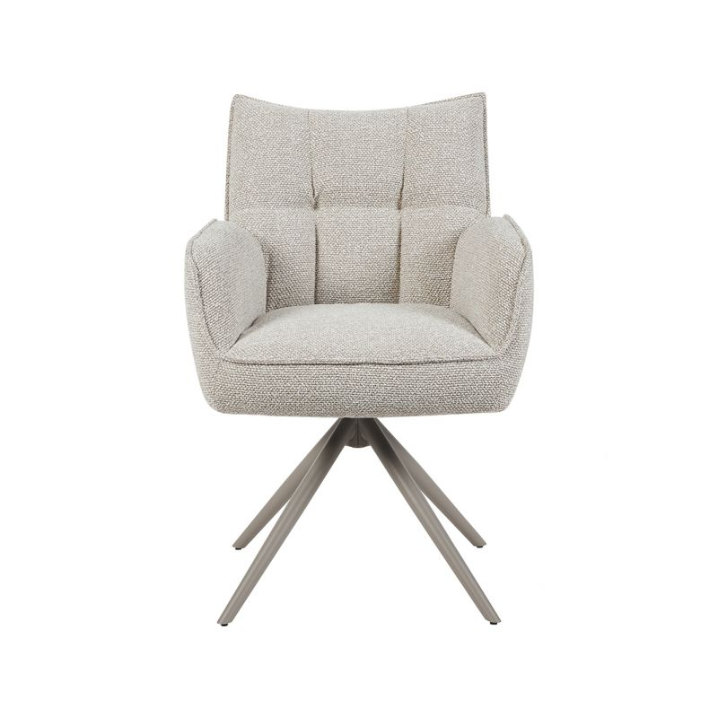 Eetkamerstoel Melody-Naturel-Taupe onderstel