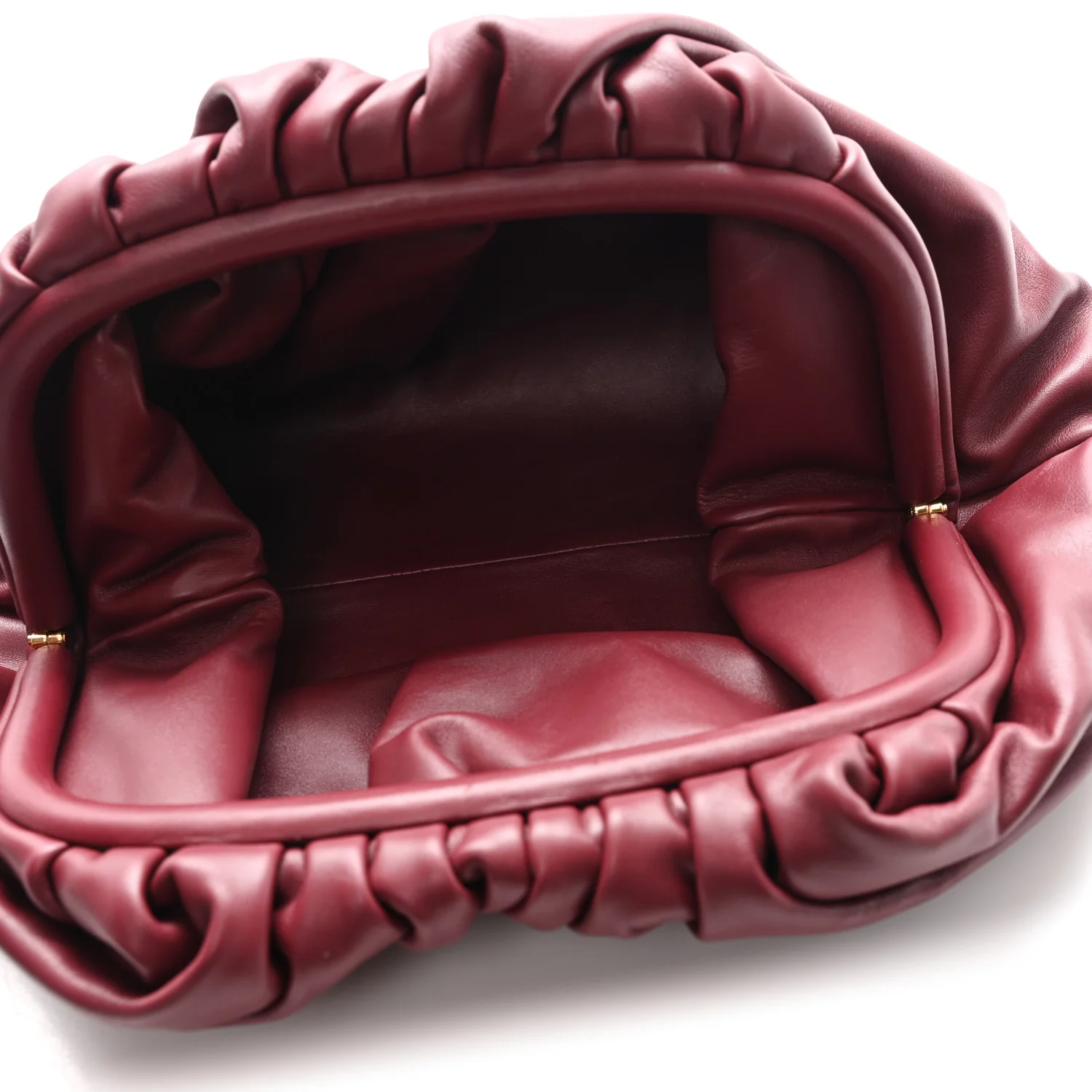 Smooth Butter Calf The Pouch Oversized Clutch Bordeaux - Top Club