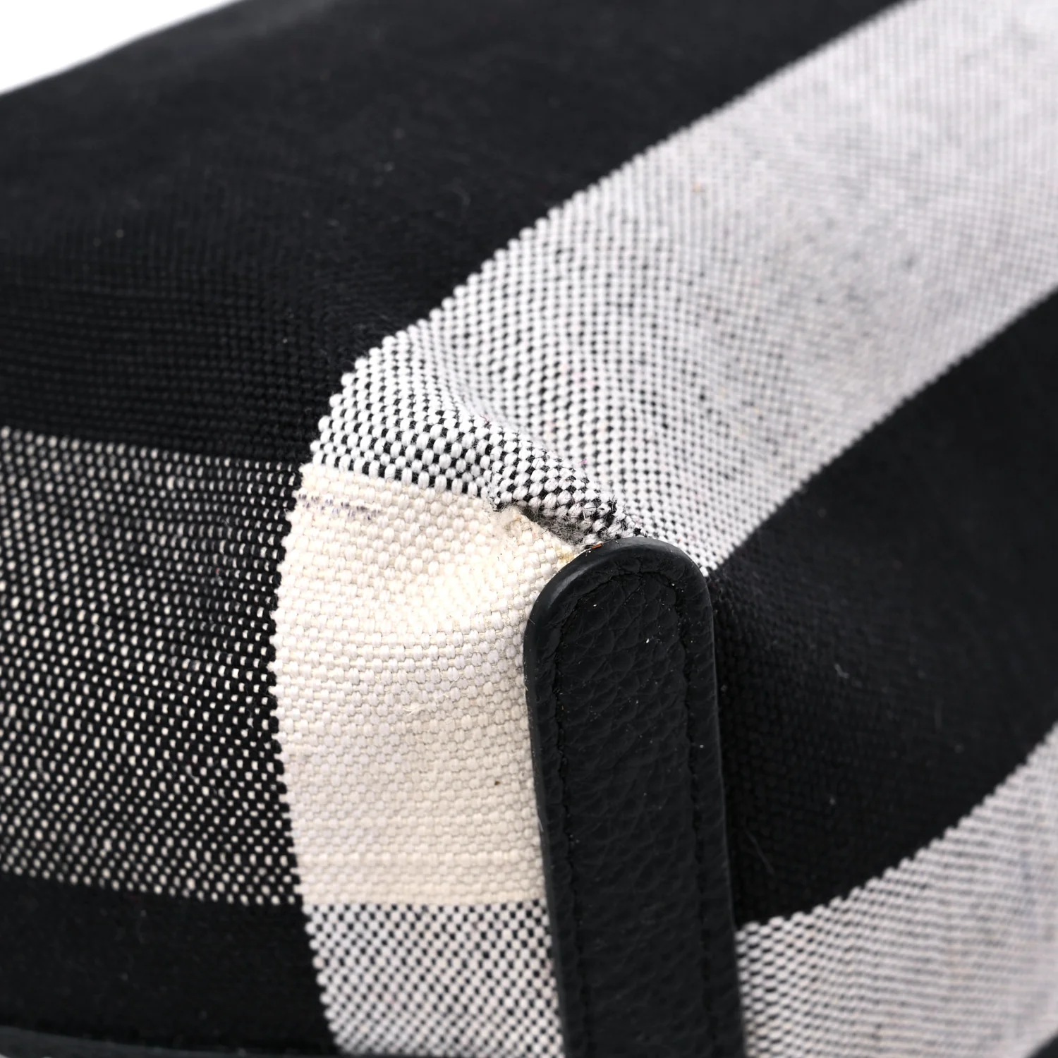 Coated Canvas Mega Check Medium Doodle Tote Black White - Top Club