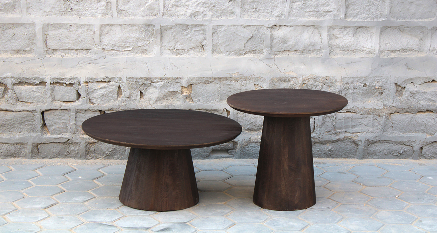 Salontafel set van 2 Oslo Bruin