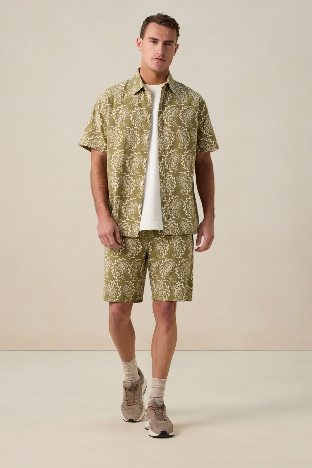 Groen overhemd met print