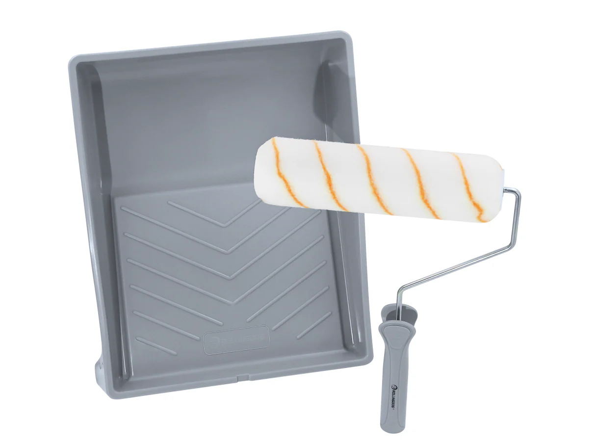 3PC Polyester Paint Roller Set – 9″ Frame, Tray & 1/2″ Nap Roller Cover - Alvarez Pro Painting LLC