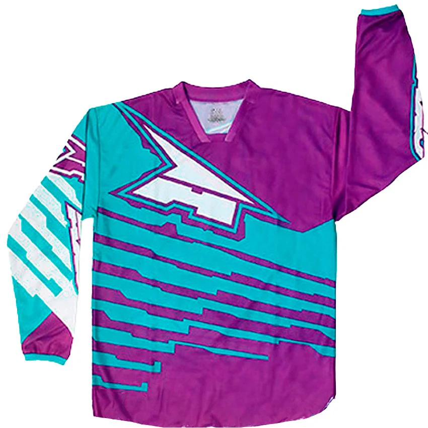 AXO SR T-SHIRT 2018 VIOLET / GREEN / WHITE