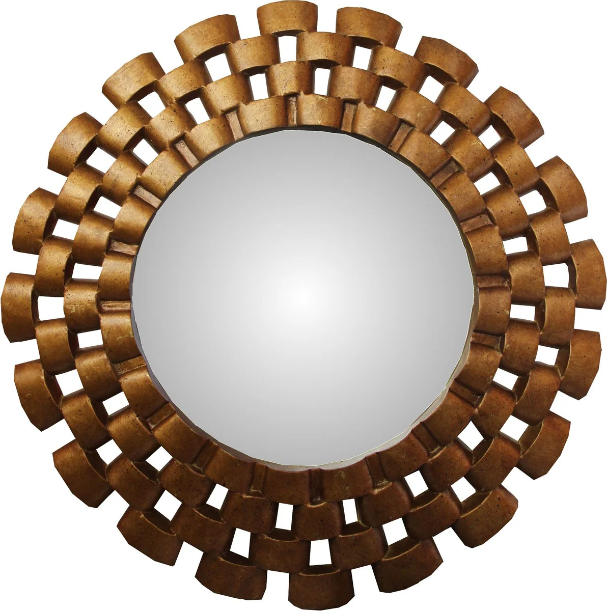 Baroque wall mirror round antique gold diameter approx. 78 cm - antique look mirror