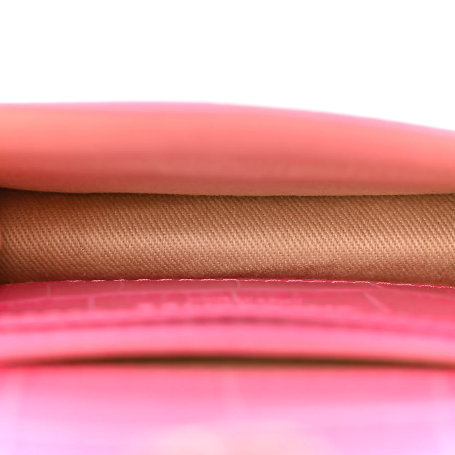Calfskin Crocodile Embossed La Ceinture Bello Double Tour Belt Bag Pink - Top Club