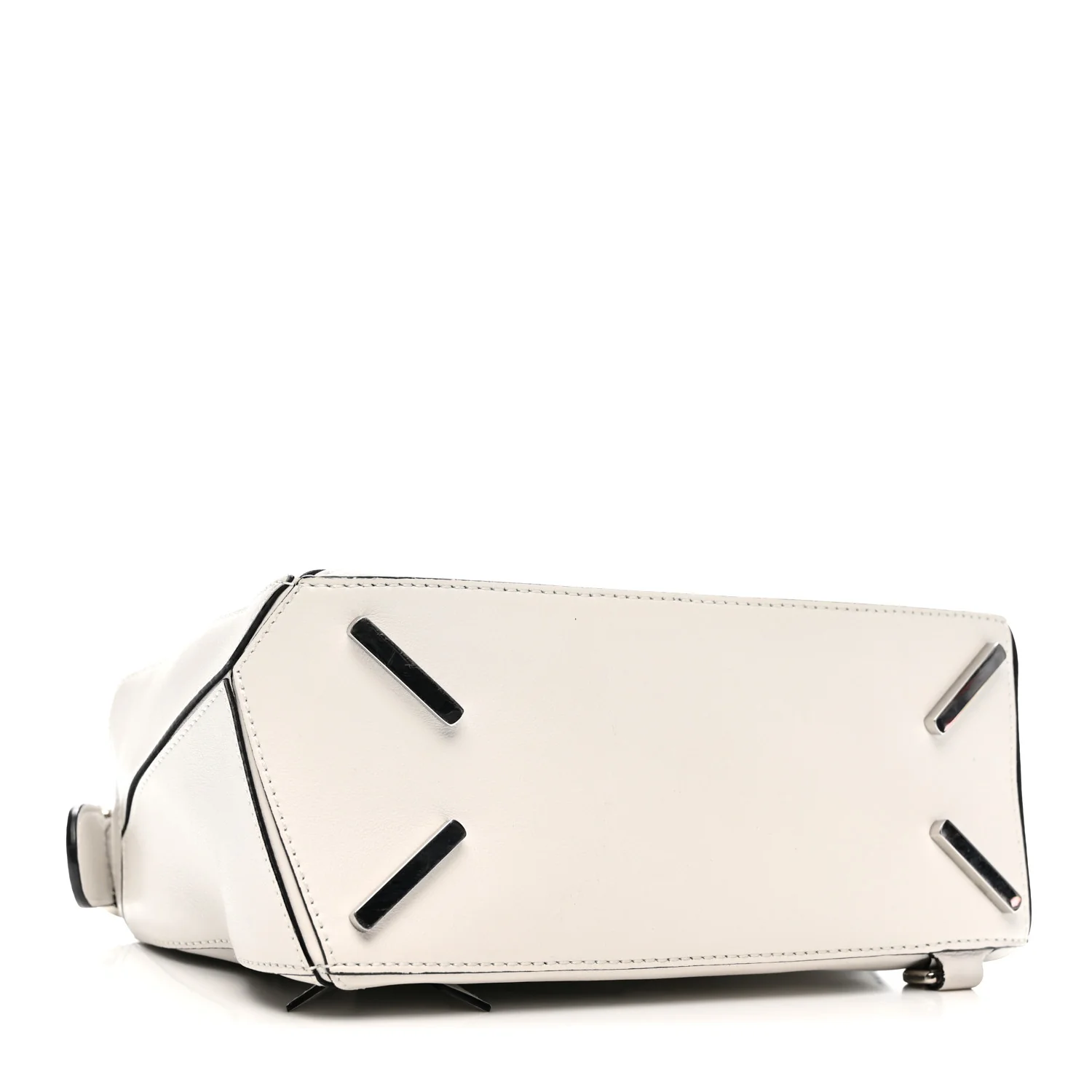 Calfskin Small Puzzle Bag White - Top Club