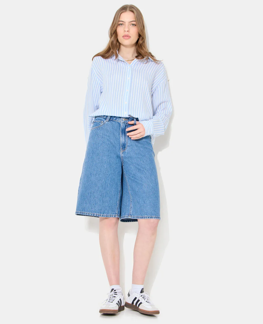 Pimkie Chemise oversize rayée avec lin